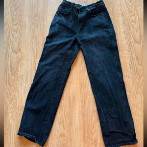 Black High-Waist Straight Leg Women's Jeans